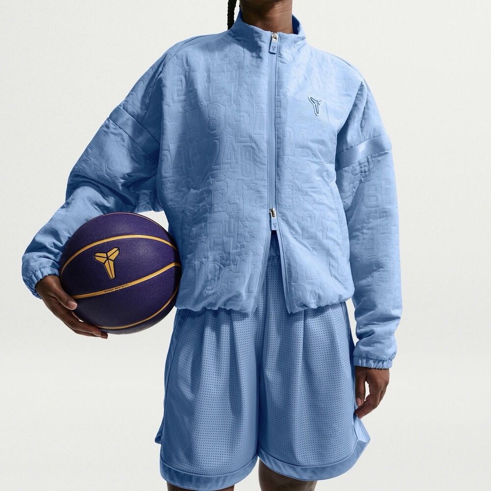 Nike Kobe Women’s Bomber Basketball Jacket Work Blue Size L IR0732-486 NWT